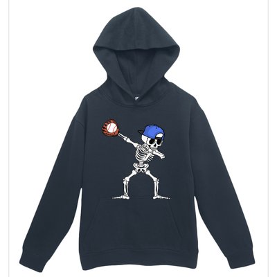 Spooky Skeleton Baseball Player Halloween Costume Urban Pullover Hoodie