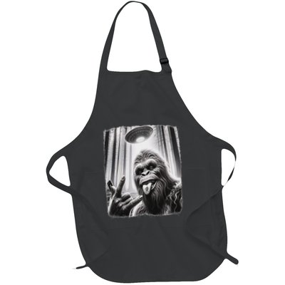 Sasquatch Selfie Big Foot Rock On Ufo Alien Apron