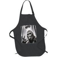 Sasquatch Selfie Big Foot Rock On Ufo Alien Apron