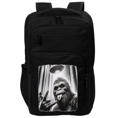 Sasquatch Selfie Big Foot Rock On Ufo Alien Impact Tech Backpack