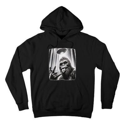 Sasquatch Selfie Big Foot Rock On Ufo Alien Tall Hoodie