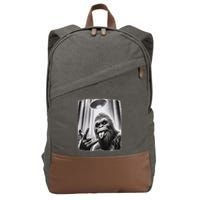 Sasquatch Selfie Big Foot Rock On Ufo Alien Cotton Canvas Backpack