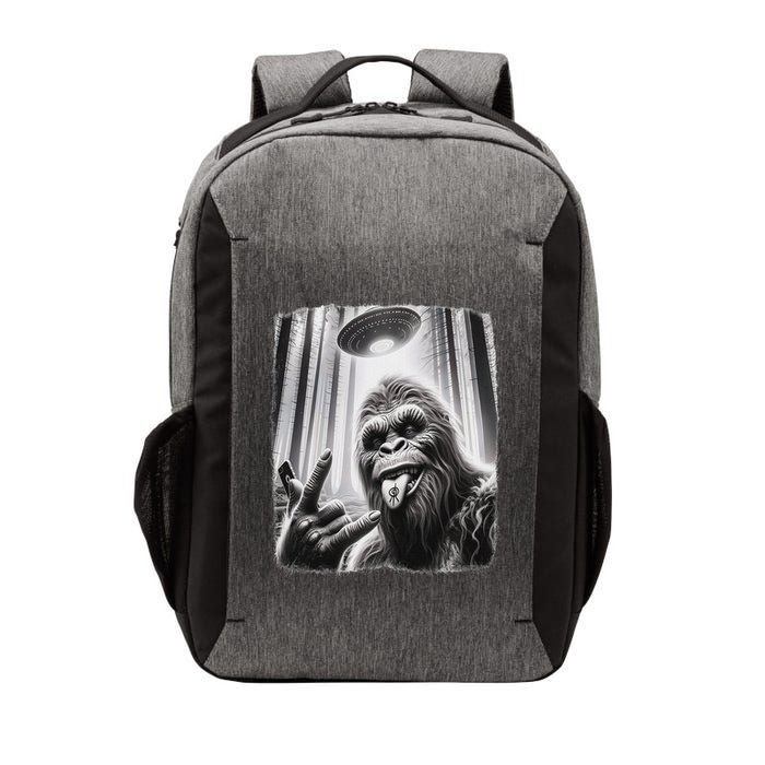 Sasquatch Selfie Big Foot Rock On Ufo Alien Vector Backpack