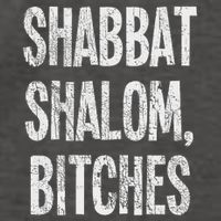 Shabbat Shalom Bitches Funny Jewish Jew Shabbos Vector Backpack