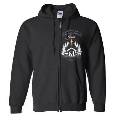 She Shall Bring Forth A Son Jesus Christmas 2024 Full Zip Hoodie