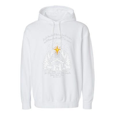 She Shall Bring Forth A Son Jesus Christmas 2024 Garment-Dyed Fleece Hoodie