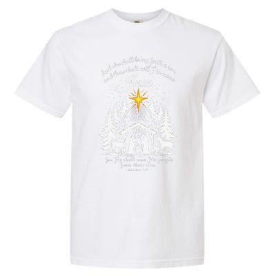 She Shall Bring Forth A Son Jesus Christmas 2024 Garment-Dyed Heavyweight T-Shirt