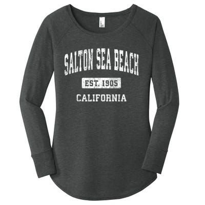 Salton Sea Beach California Ca Vintage Athletic Women's Perfect Tri Tunic Long Sleeve Shirt