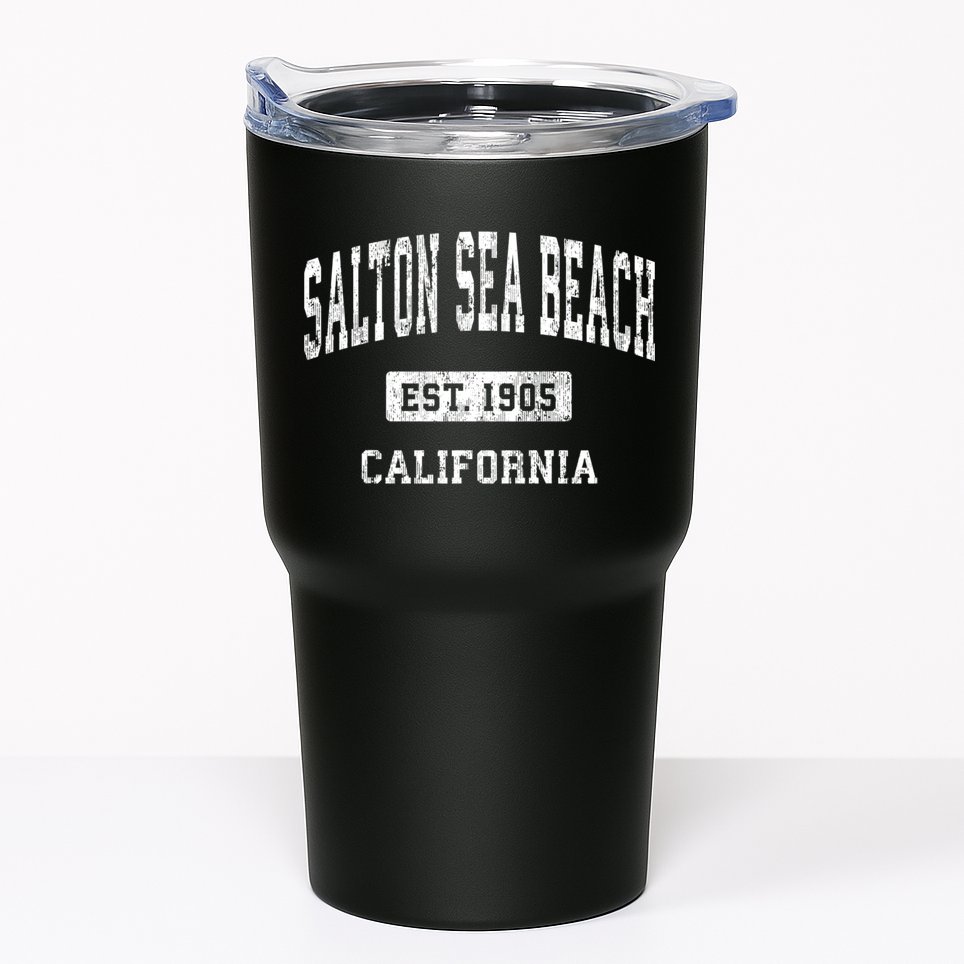 Salton Sea Beach California Ca Vintage Athletic Tumbler