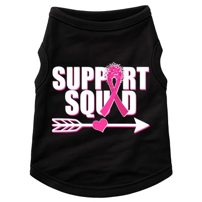 Support Squad Breast Cancer Awareness Pink Ribbon Doggie Tank