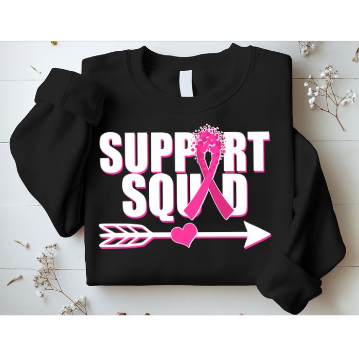 Support Squad Breast Cancer Awareness Pink Ribbon Sweatshirt