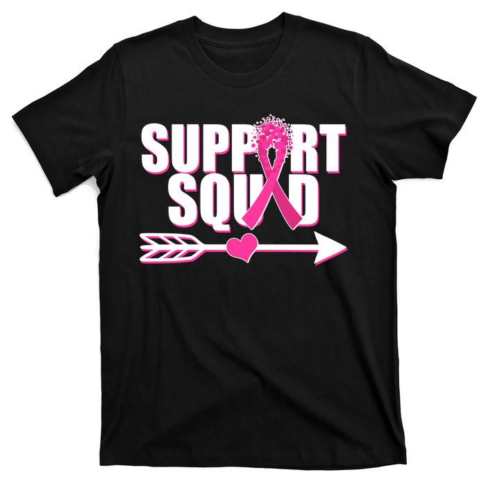 Support Squad Breast Cancer Awareness Pink Ribbon T-Shirt