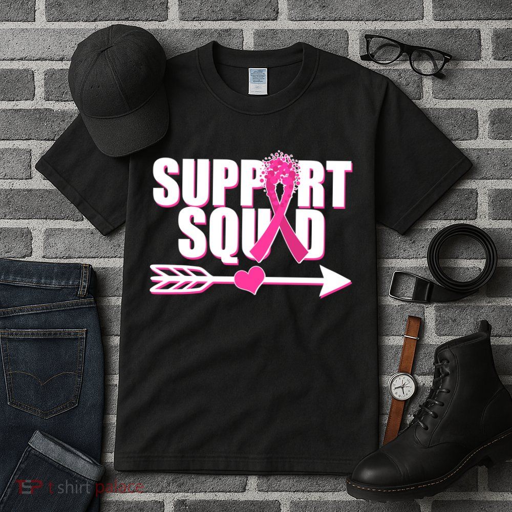 Support Squad Breast Cancer Awareness Pink Ribbon Tall T-Shirt