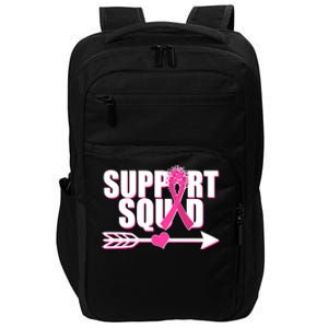 Support Squad Breast Cancer Awareness Pink Ribbon Impact Tech Backpack