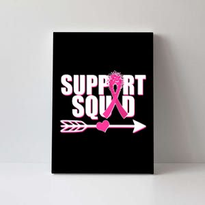 Support Squad Breast Cancer Awareness Pink Ribbon Canvas