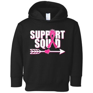 Support Squad Breast Cancer Awareness Pink Ribbon Toddler Hoodie