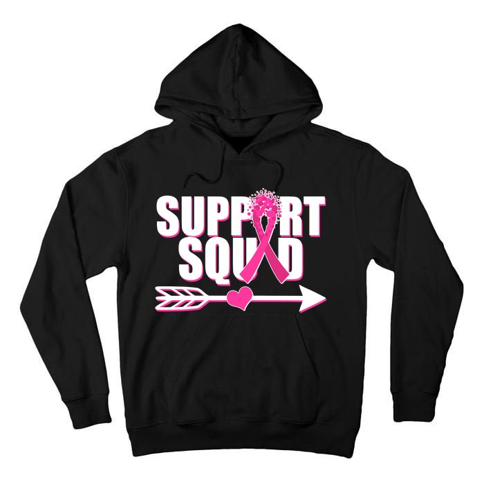 Support Squad Breast Cancer Awareness Pink Ribbon Tall Hoodie