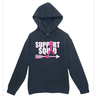 Support Squad Breast Cancer Awareness Pink Ribbon Urban Pullover Hoodie