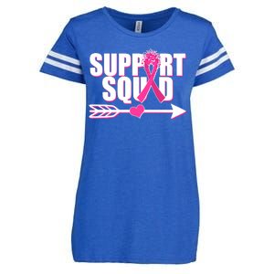 Support Squad Breast Cancer Awareness Pink Ribbon Enza Ladies Jersey Football T-Shirt