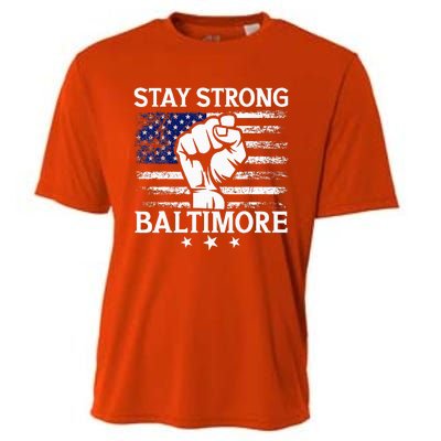 Stay Strong Baltimore White Raised Hand Fist Cooling Performance Crew T-Shirt