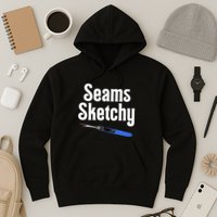 Seams Sketchy By Elonie Yoder For Coriander Quilts Hoodie
