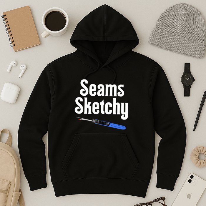 Seams Sketchy By Elonie Yoder For Coriander Quilts Hoodie