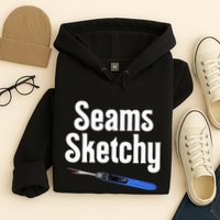 Seams Sketchy By Elonie Yoder For Coriander Quilts Hoodie