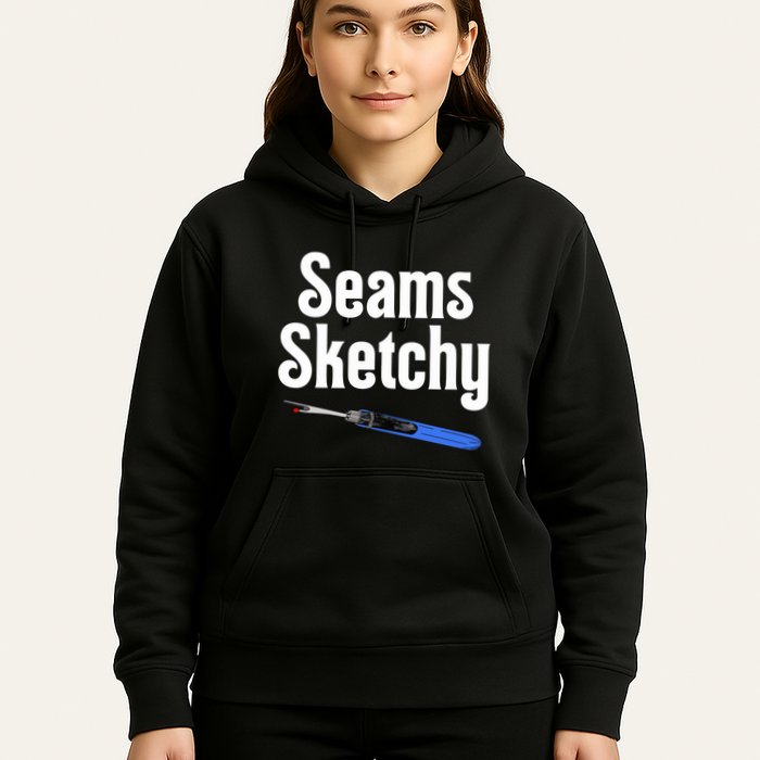 Seams Sketchy By Elonie Yoder For Coriander Quilts Hoodie