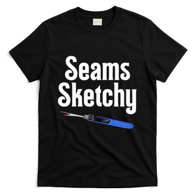 Seams Sketchy By Elonie Yoder For Coriander Quilts T-Shirt