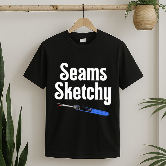 Seams Sketchy By Elonie Yoder For Coriander Quilts T-Shirt