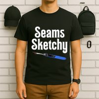 Seams Sketchy By Elonie Yoder For Coriander Quilts T-Shirt
