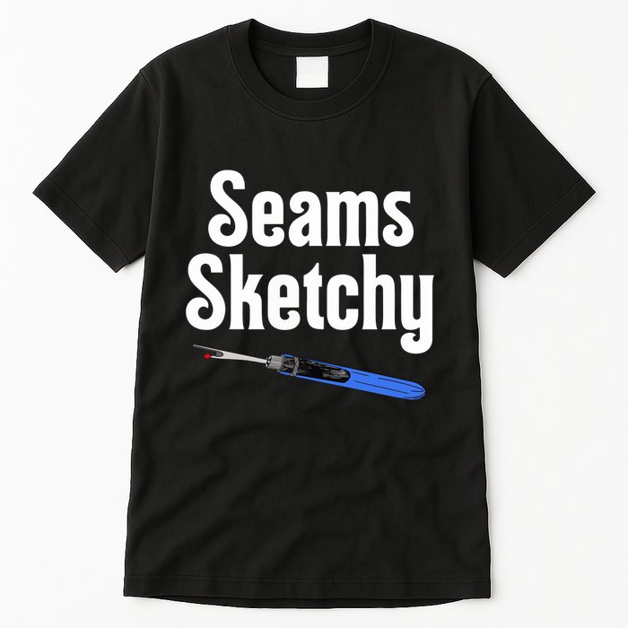 Seams Sketchy By Elonie Yoder For Coriander Quilts Tall T-Shirt