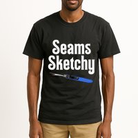 Seams Sketchy By Elonie Yoder For Coriander Quilts Tall T-Shirt