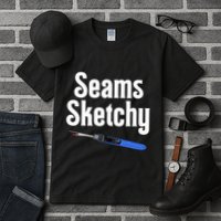 Seams Sketchy By Elonie Yoder For Coriander Quilts Tall T-Shirt