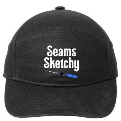 Seams Sketchy By Elonie Yoder For Coriander Quilts 7-Panel Snapback Hat