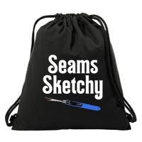 Seams Sketchy By Elonie Yoder For Coriander Quilts Drawstring Bag
