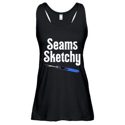 Seams Sketchy By Elonie Yoder For Coriander Quilts Ladies Essential Flowy Tank