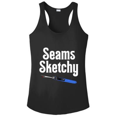 Seams Sketchy By Elonie Yoder For Coriander Quilts Ladies PosiCharge Competitor Racerback Tank
