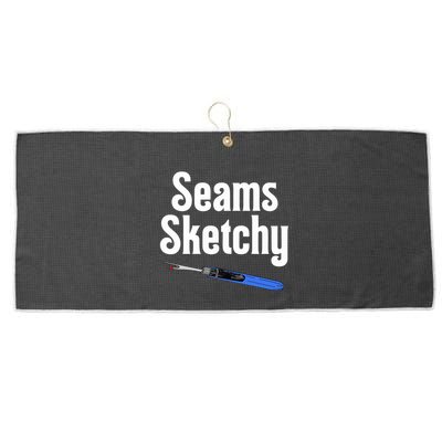 Seams Sketchy By Elonie Yoder For Coriander Quilts Large Microfiber Waffle Golf Towel