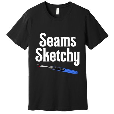 Seams Sketchy By Elonie Yoder For Coriander Quilts Premium T-Shirt