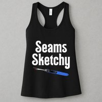 Seams Sketchy By Elonie Yoder For Coriander Quilts Womens Tank Top