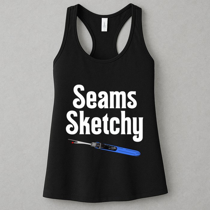 Seams Sketchy By Elonie Yoder For Coriander Quilts Womens Tank Top