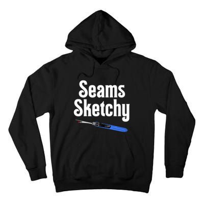 Seams Sketchy By Elonie Yoder For Coriander Quilts Tall Hoodie