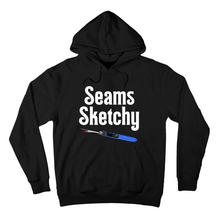 Seams Sketchy By Elonie Yoder For Coriander Quilts Tall Hoodie