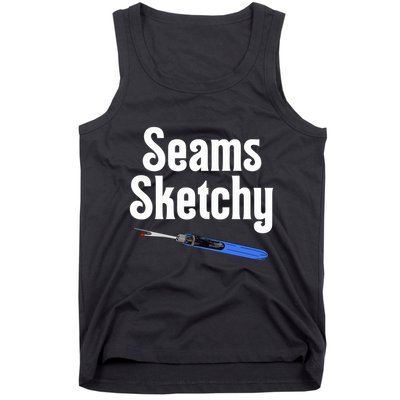 Seams Sketchy By Elonie Yoder For Coriander Quilts Tank Top