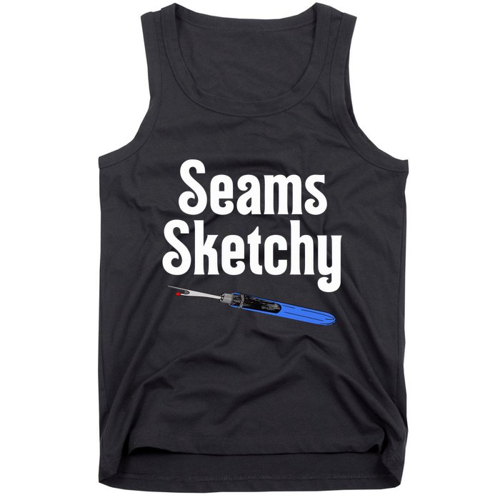 Seams Sketchy By Elonie Yoder For Coriander Quilts Tank Top
