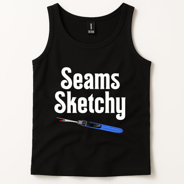 Seams Sketchy By Elonie Yoder For Coriander Quilts Tank Top