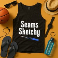 Seams Sketchy By Elonie Yoder For Coriander Quilts Tank Top