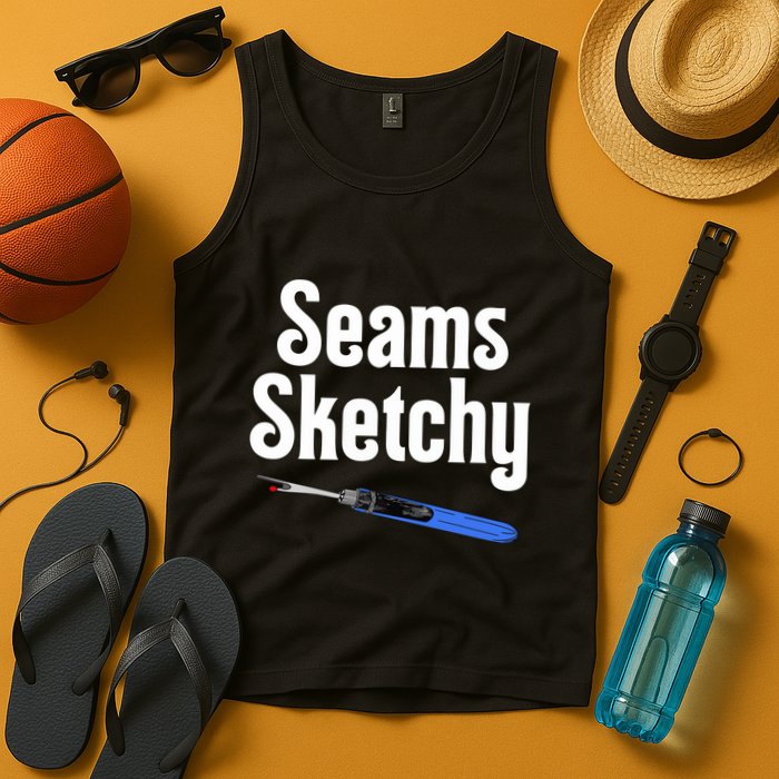 Seams Sketchy By Elonie Yoder For Coriander Quilts Tank Top