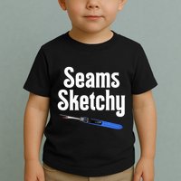 Seams Sketchy By Elonie Yoder For Coriander Quilts Toddler T-Shirt